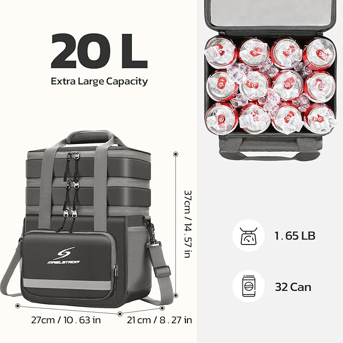 Maelstrom Lunch Box for Men,Insulated Lunch Bag Women/Men,Leakproof Lunch Cooler Bag, Lunch Tote Bag