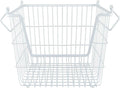 DII Metal Wire Mesh Stackable Utility Storage Bin, Large Rectangle, 13x10x11", White