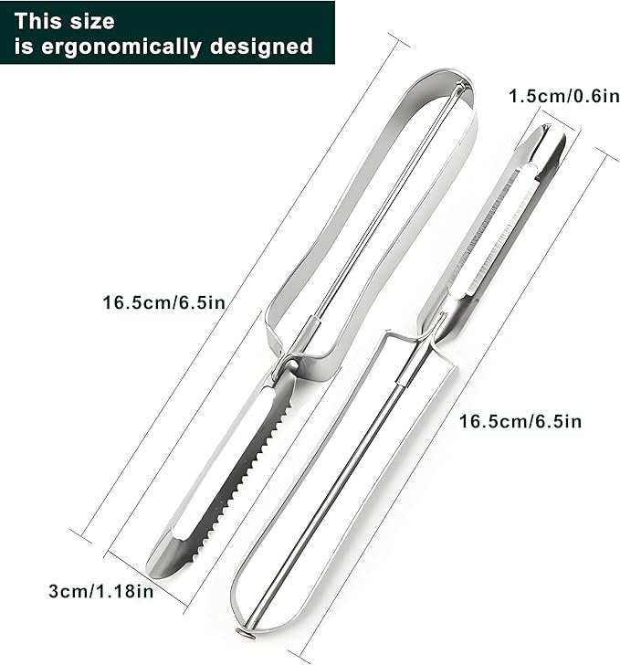 Best Vegetable Carrot Potato Peelers for Kitchen, 2 Pcs, Just Like Mom's old steel Fruits Peeler(52877)