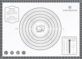 Silicone Mat, 28 x 20inch Extra Large Non-stick Pastry Baking Mat with Measurement, Resuable Thick Cookie Sheet Counter Mat, Dough Rolling Mat, Oven Liner, Fondant/Pie Crust Mat