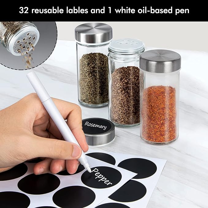 Baker Boutique Spice Rack, Spice Organizer for Countertop, Empty 20-Jars Rotating rack, Spinning flavoring Rack Shelf, Revolving Rack for Kitchen (Silver)