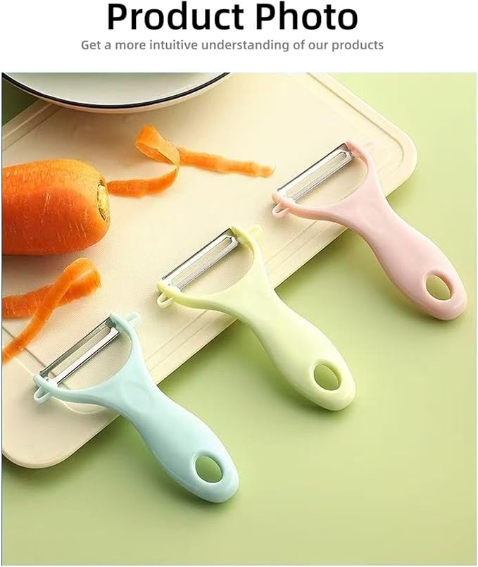 Kitchen peeler, potato peeler, vegetable peeler, carrot peeler, peeler, planer knife 3pcs/ packet Silver/pink/green