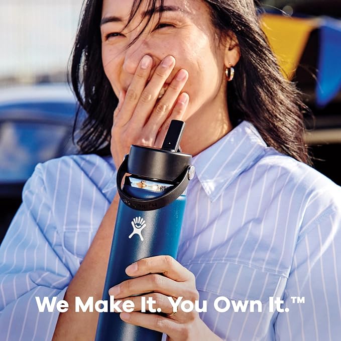 Hydro Flask 24 Oz Wide Mouth Flex Straw Cap Sunglow