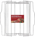 HIC Kitchen Roasting Adjustable Baking Rack, Chrome-Plated Steel, Adjusts to 7 Different Positions, 11.5 x 10.5 x 0.5-Inches