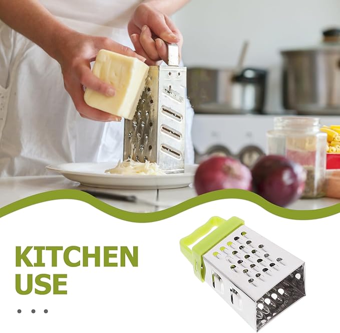 6Pcs Mini Cheese Grater, Small Box Cheese Graters Stainless Steel, Vegetable Food Shredder Lemon Zester with 4 Sides for for Kitchen Garlic Ginger Vegetable Potatoes, Chef Kitchen Too