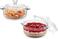 Libbey Baker's Basics 2 Piece Glass Dishes with Lids - Elegant Casserole Dishes for Oven with Lids - Versatile Baking Dish to Store Leftovers & More