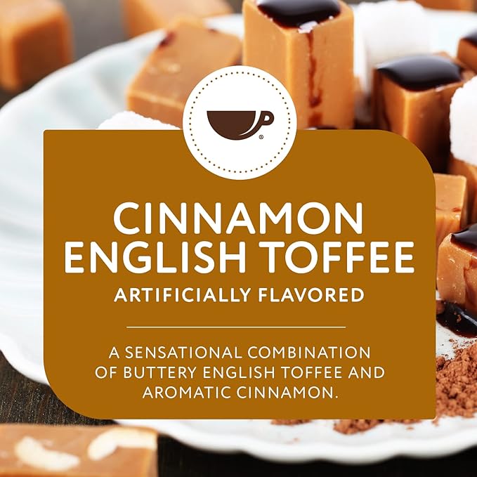 Paramount Roasters Cinnamon English Toffee Flavored Ground Coffee, 1-12oz bag, Medium Roast (Paramount Coffee Company)