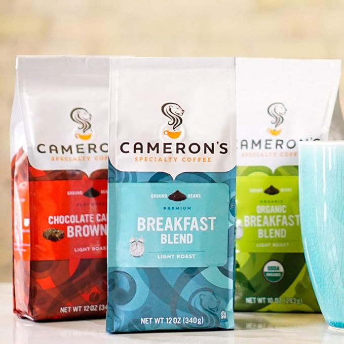 Cameron's Coffee Roasted Whole Bean Coffee, 10% Hawaiian Coffee Blend, 4 Pound