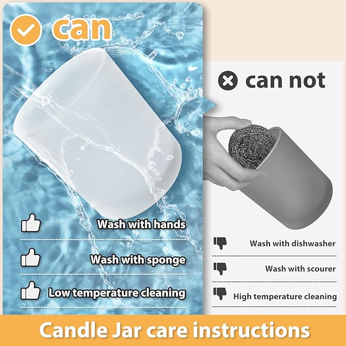 Thick Candle Jars for Making Candles 12 Pcs, 7 OZ Empty Jars with Wood Lids for Candle Making, Sample Container, Frosted Grey