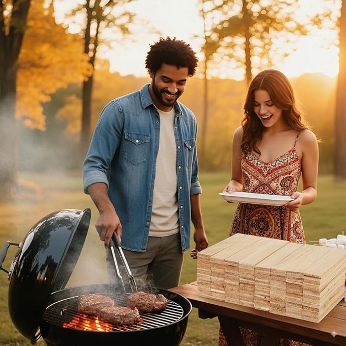 Kiln Dried Oak Smoking Wood Chips - 100% Natural BBQ Grilling Smoker Wood for Meat, Pizza Ovens & Grill | Quick Light Fire Starter for Tabletop Fire Pits, Solo Stoves & Bonfires | 10 LB
