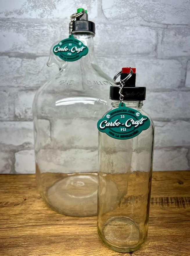 Kombucha.com Carbo-Caps: The Swingtop Slayer and Ultimate Carbonation System for Craft Beer & Kombucha Home Brewing. Viva La Revolución! (35 psi (Medium Carbonation), 2 Carbo-Caps + PRVs)