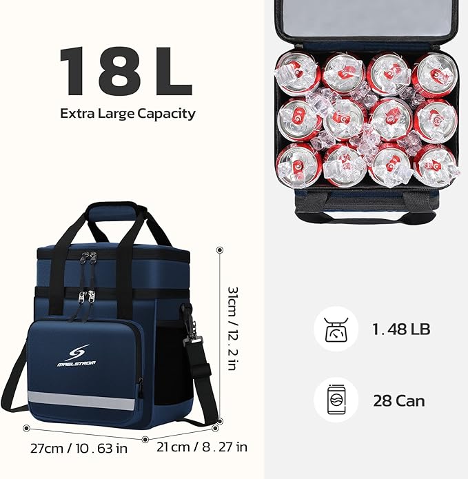 Maelstrom Lunch Box for Men,Insulated Lunch Bag Women/Men,Leakproof Lunch Cooler Bag, Lunch Tote Bag