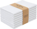 Urban Villa Flour Sack White Kitchen Towels 100% Cotton Highly Absorbent Dish Towels for Bread Proofing Baking Drying Dinnerware Glass Embroidery DIY Projects Zero Lint 27x27 Inches (8 Pack)
