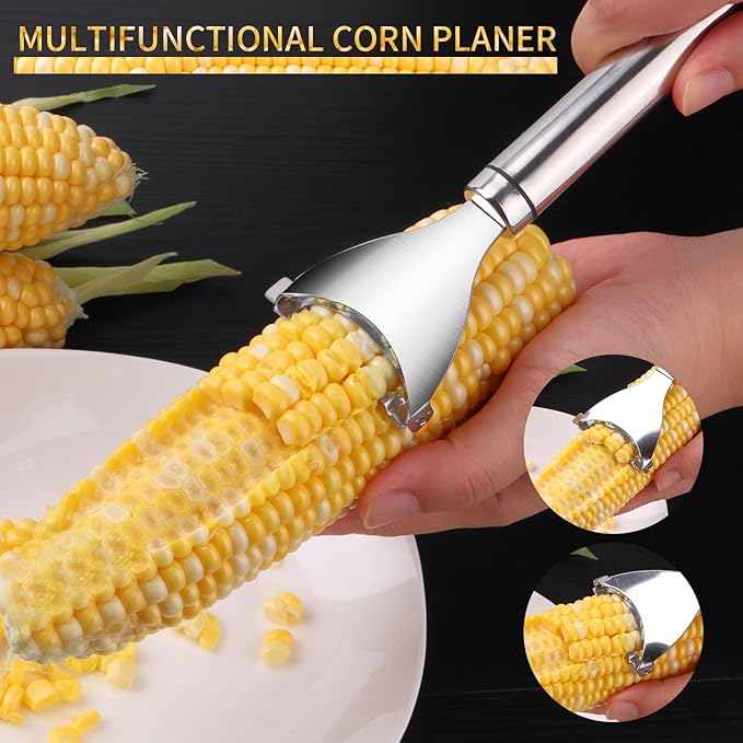 Magic Corn Peelers, Corn Stripper Corn Cob Stripper Tool,Corn Cob Peeler,Stainless Steel Corn Thresher With Ergonomic Handle For Kitchen Gadget (1pcs)