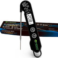 MBBS Meat Thermometer Digital with Foldable Probe | Instant Read, Ultra Fast & Backlit | 100% Waterproof (IP66) | for Kitchen, BBQ, Grill, Smoker | °C/°F Switchable (Black)