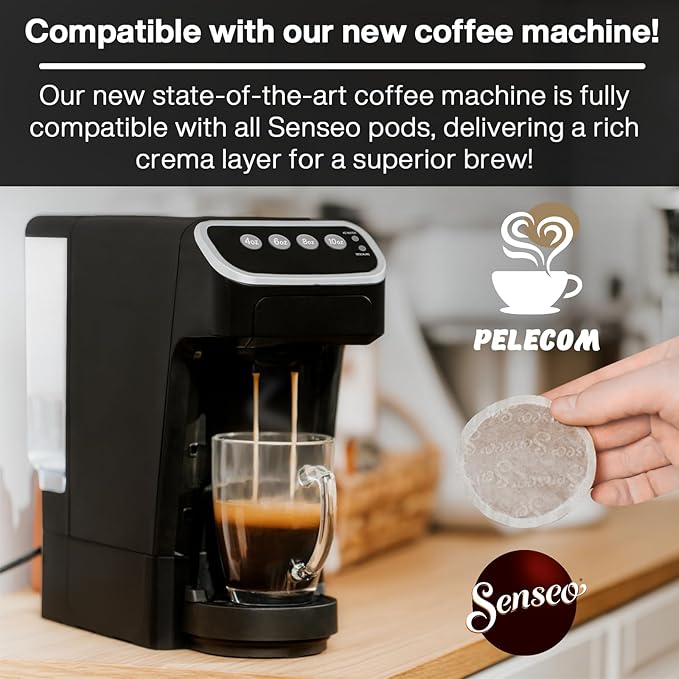 Senseo Classic Medium Roast Coffee Pods – 96 Count (2 Packs) – Smooth & Balanced Flavor with Rich Crema – Single-Serve Coffee Pads Compatible with Senseo & PeleCom Machines