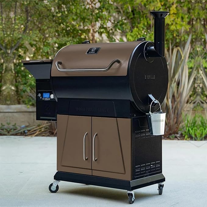 Z GRILLS 700D6Pro 2024 Pellet Grill & Smoker with PID V2.1 Controller, Dual-walled Insulation, Meat Probes, Huge Storage, Hopper Clean-out including Grill Cover and More