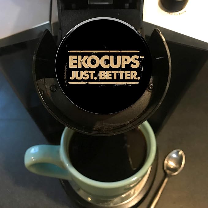 Ekocups Organic Breakfast Blend Coffee Pods - Light Roast, Compostable, Plant-Based & Freshness-Sealed - French Press-Quality Brew - Keurig Compatible, 20ct