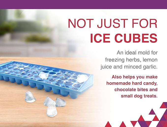 Arrow Mini Ice Cube Trays, 3pk - Durable, Break-Resistant Ice Trays for Freezer - BPA-Free Ice Cube Trays Smaller Cubes Great for Sports Bottles, Blenders, Cocktails and More - 60 Mini Cubes/Ice Tray