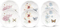 Lenox 817046 Butterfly Meadow 6-Piece Tidbit Plate Set, White, 3.05 LB