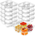 AQSXO Bento Snack Food Containers 10 Pcs, Divided Food Storage with Lids for Travel, Reusable Meal Prep Lunch Containers.