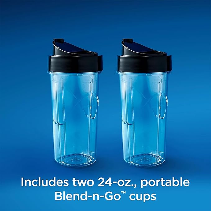 Oster Blender and Food Processor Combo with 3 Settings for Smoothies, Shakes, and Food Chopping, Includes 2 24-Ounce Cups and Lids, Carbon Grey