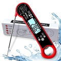 Meat Thermometer Digital with ±0.5℉ Precision, 100% Waterproof, Motion Sensing Food Thermometer for Cooking Kitchen Oven Grill Candy BBQ, Red