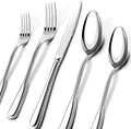 Silverware Set For 12, 60 Piece Flatware Cutlery Set With Ergonomic Wide Handles, Mirror Polished Stainless Steel Utensils Set For Kitchen, Dishwasher Safe For Home, Restaurant, Party