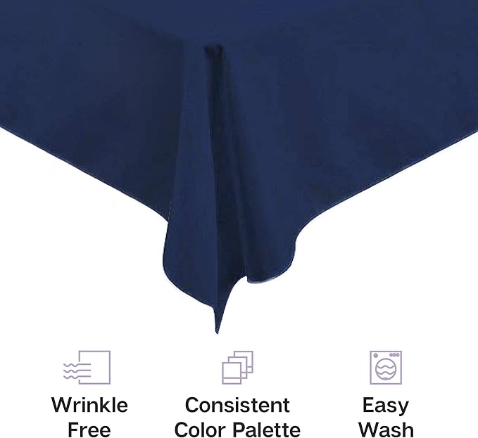 Gee Di Moda Rectangle Tablecloth - 60 x 126 Inch Hunter Green Table Cloth for 8 Foot Rectangle Table - Heavy Duty Washable Fabric - for 8 Ft Buffet Table, Holiday Party, Dinner, Wedding & Baby Shower