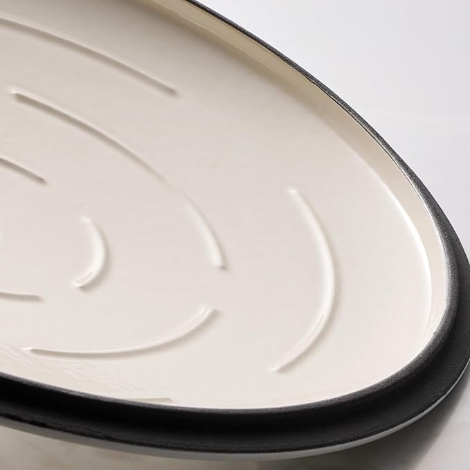 Tramontina Bestow Enameled Cast Iron Braiser Pan with Lid, 4-quart, Latte with Gold Knob