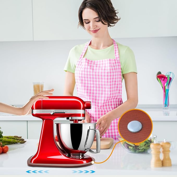 Mixer Slider Mat for Tilt Head Kitchen Aid 4.5-5 Qt Stand Mixer, Appliance sliding mat for kitchenaid Artisan 4.5-5 Qt, Kitchen Countertop Storage Accessories Moving Tray attachments (Dark Brown)