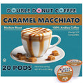 Double Donut Coffee Caramel Macchiato Flavored Coffee Pods, Medium Roast Coffee, for Keurig K Cups Machines, in Recyclable Pods, 20 Count