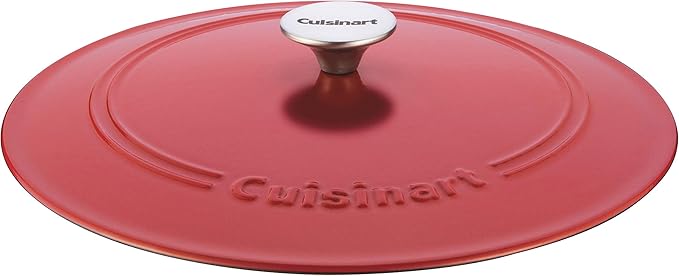 Cuisinart Chef's Classic Enameled Cast Iron Oval Covered Casserole (Peony Pink, 7- Quart)