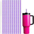 Replacement Straw for Stanley|Simple Modern|Owala 40 oz 30 oz Cup Tumbler, 10 Pack 12.13-In Long Reusable Plastic Straw with Cleaning Brush, Dishwasher Safe, Color, 11 Pieces