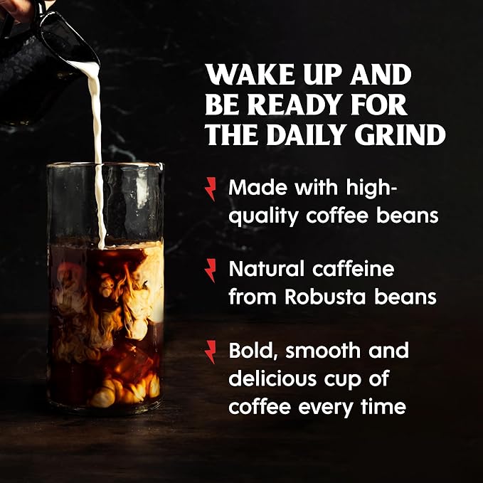 Death Wish Coffee, Whole Bean Dark Roast - USA Organic Coffee Beans Bundle/Bulk - Fair Trade Arabica & Robusta - 16 Ounce (Pack of 2)