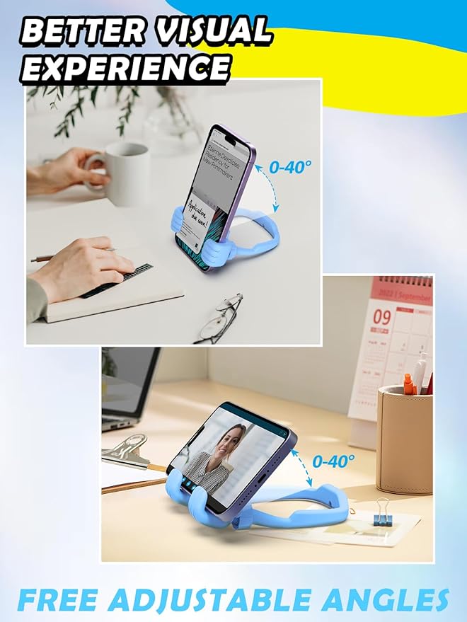 Stocking Stuffers for Teen Boys Girls Kids Christmas: Thumbs Up Lazy Phone Stand Holder Gift for Men Women Adults Funny Gadgets Teenage Dad Father Mom Husband Wife Who Have Everything Cute Things