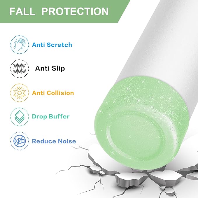 2PCS Glitter Silicone Boot for Owala Water Bottle, Anti-Slip Protective Sleeve for Owala Twist,FreeSip and Flip Stainless Steel Water Bottle, BPA-Free, Dishwasher Safe, Accessories