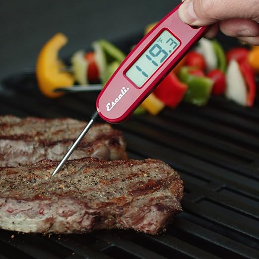 Escali Compact Portable Meat Candy Folding Digital Thermometer, Backlit Display Easy to Storage with Magnet, Blue