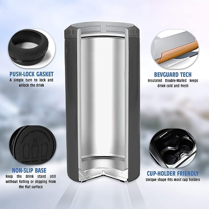 SANDJEST 4-in-1 Tumbler Gifts for Dad from Daughter Son - 12oz Dad Fuel Can Cooler Tumblers Travel Mug Cup - Stainless Steel Insulated Cans Coozie Christmas, Birthday, Father's Day Gift for Daddy