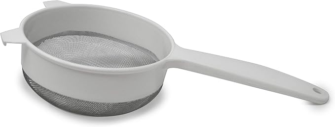 Norpro 2136 Stainless Steel Strainer, 6", White