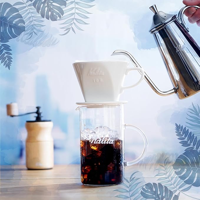 Kalita - 2001 Kalita 102 Ceramic Dripper Coffee Dipper, white