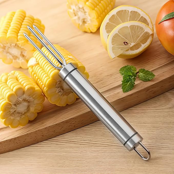 3 Pcs Upgraded Stainless Steel Corn Kitchen Tool set Corn Peeler, Corn Stripper and Corn Holder, The Ideal Gadget for Corn on the Cob in 3 Seconds BCMON
