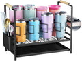 Housolution Water Bottle Organizer Drying Rack for 10 to 40 oz Cups, Multifunctional 8 Slots Tumbler Organizer Cup Holder Rack Compatible with Stanley, Owala, Simple Modern and Other Brands