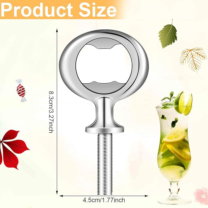 Metal Bottle Opener Kit Blank Bottle Opener Stainless Steel Open Inserts Hardware for Wedding Wine Party DIY Project Craft Wood Turning(Silver,15 Pieces)
