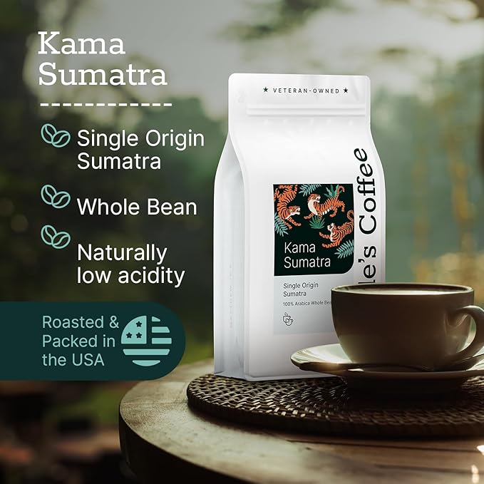 Couple’s Coffee Whole Bean Coffee | Single Origin Sumatra Dark Roast Coffee | Gives Back to Military Families | Made with 100% Arabica Beans | 12oz