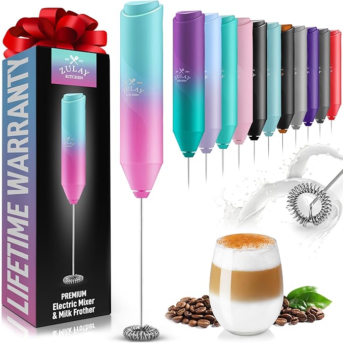 ZK Milk Frother FrothMate - Teal Pink Fade
