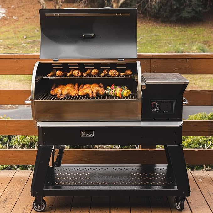recteq Pellet Grill - Deck Boss 800, Pellet Smoker Grill, Wi-Fi-Enabled, Electric Pellet Grill, Grilling Essentials Bundle