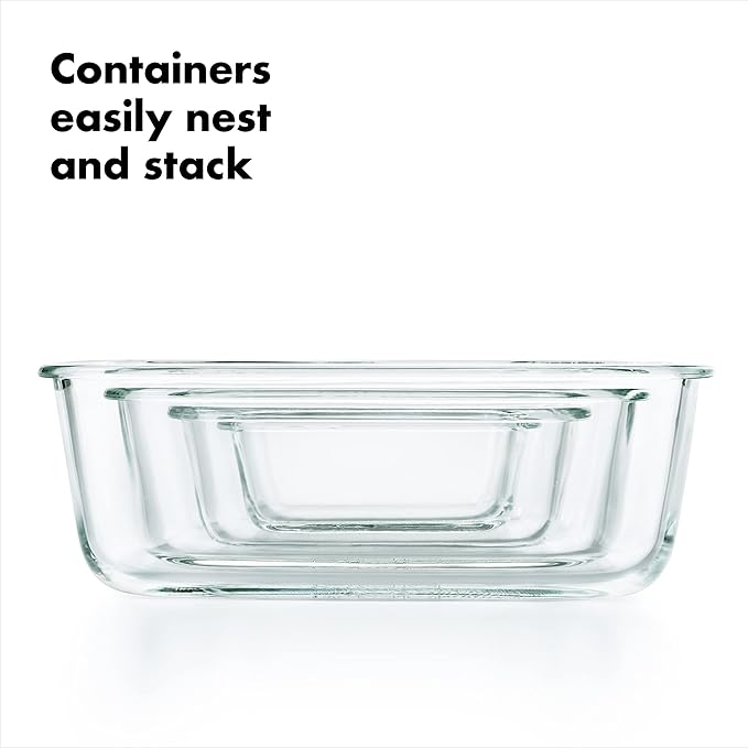 OXO Good Grips 4-Piece Smart Seal Leakproof Mini Glass AirtightContainer Set