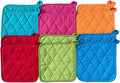 Classic Home 12 Pack (Dozen) Pot Holders, Cotton, Heat Resistant, Kitchen Essential, Potholder Set, Trivet for Cooking and Baking with Hanging Loops
