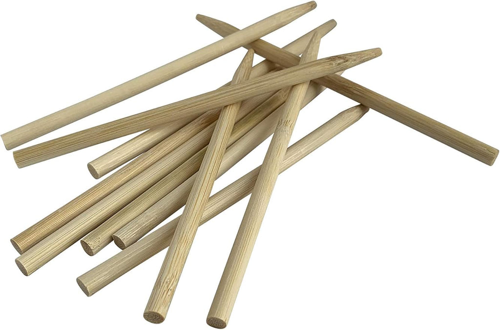 1000 Count | KingSeal Natural Bamboo Wood Candy Apple Skewers, Sticks, 5.5 Inch x 6.5mm diameter, Bulk Pack, Blunt Point for Safety - 1 Box of 1000